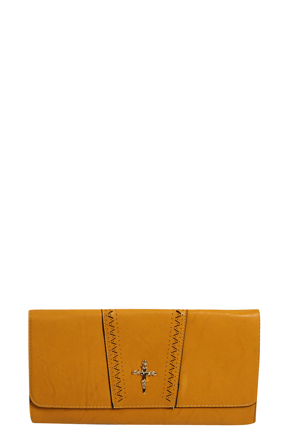 Shana Cross Clutch Bag - mustard, mustard