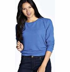 Sienna Rib Sweatshirt - cobalt azz19927