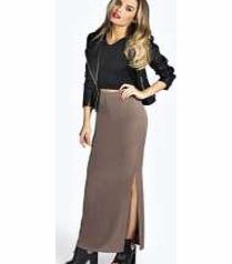 boohoo Soft Touch Tube Side Split Detail Maxi Skirt -