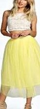 boohoo Tallulah Tulle Mesh Full Circle Midi Skirt -