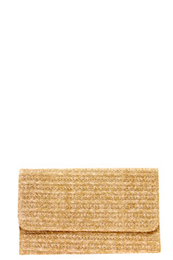 Tamsin Large Straw Clutch Female