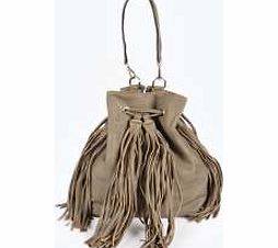 tassel Duffle Bag - brown azz13050