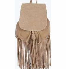 boohoo Tassel Rucksack - tan azz13049