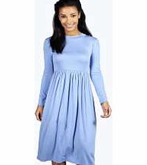 Turtle Neck Midi Dress - cornflower azz13254