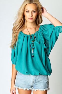 Veanne Chiffon Gypsy Blouse Female