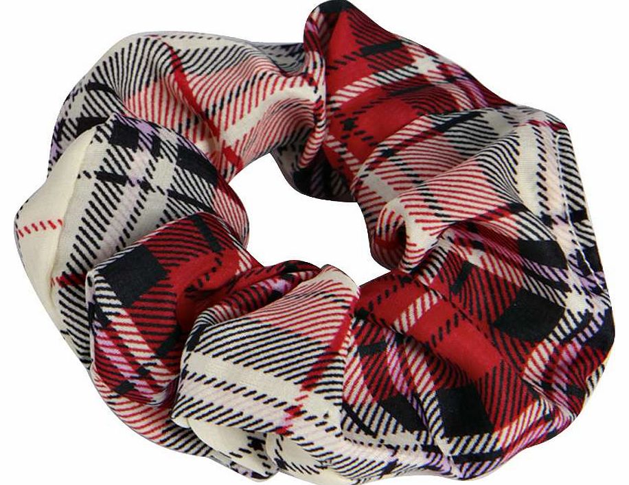 Victoria Tartan Scrunchie - cream azz14734