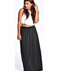 boohoo Vivian Viscose Jersey Belted Maxi Skirt -