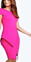 boohoo Wrap Skirt Bodycon Dress - magenta azz22989