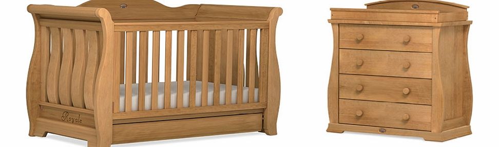 Boori 2 Piece Sleigh Royale Roomset Heritage Teak