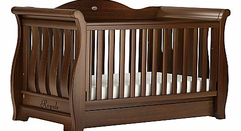 Sleigh Royale Cot/Cotbed, English Oak