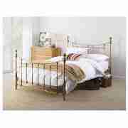 King Bed, Brass Effect & Sealy Mattress