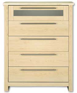 Maple 5 Drawer Chest