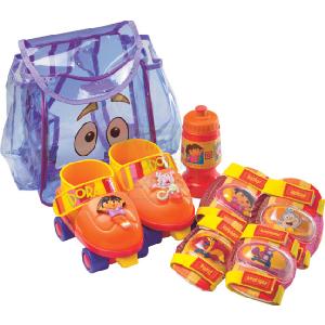 Born To Play Dora The Explorer Back Pack Skate Set Shoe Size 8-13