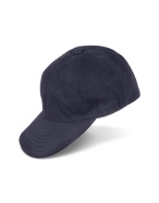 Borsalino Dark Blue Signature Cashmere Baseball Cap