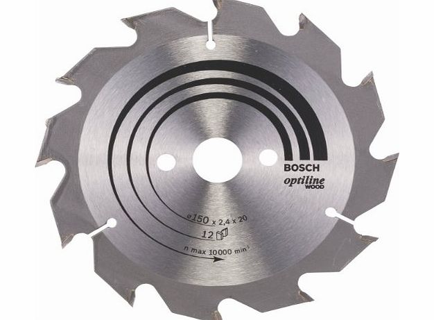 150 Circular Saw Blade Optiline Wood 150 x 20/16 x 2.4 mm, 12