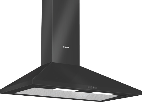 DWW092460B 90cm Chimney Hood in Black with