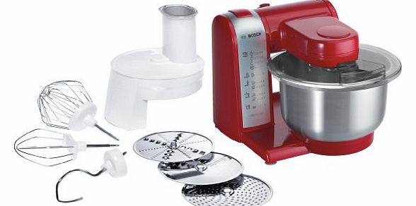 Bosch MUM48R1GB Food Processor, Red/ Silver