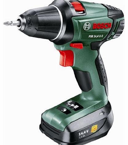 Bosch PSR 14.4 LI-2 0603973470 Cordless 14.4 Volt Drill/Driver, 1 x Li-Ion Battery