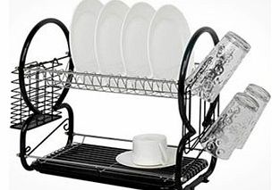 Bosco 2 Tier Dish Drainer in Black Finish - Return