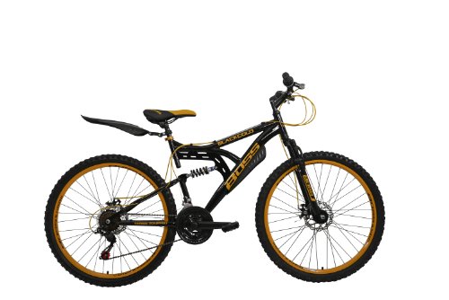 BOSS  Mens Mountain Bike - (Black/Gold, 12  Years, 18 Inch, 26 Inch)