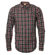 Cae Red, Black and White Check Shirt