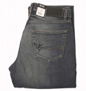 Dark Denim Button Fly Jeans - 34 Leg