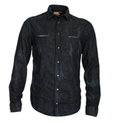 ElgoE Dark Blue Denim Look Shirt