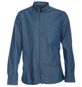 Eni Dark Blue Denim Look Shirt