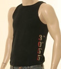 Boss Mens Black Sleeveless Round Neck Cotton T-Shirt - Orange Label