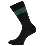 S Design Navy Panel Socks (1 Pair)