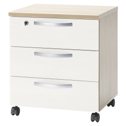 Box ` Ergonomic 3 Drawer Pedestal - Maple 48.2W x