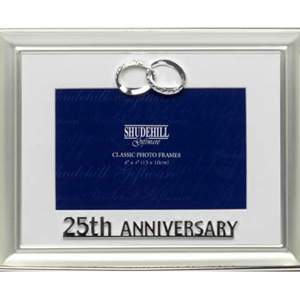 Box Silver 25th Wedding Anniversary Photo Frame