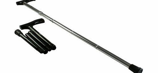 Boyz Toys Gone Travelling Outdoor Foldable Walking Stick Silver