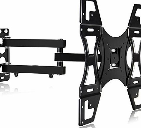 BPS Universal Full Motion TV Bracket Wall Mount Tilt Swivel for 10-55`` Samsung LG Sony Blaupunkt Panasonic Hisense ect LED LCD Plasma Flatscreen TVs Mounting Max VESA 400x400mm