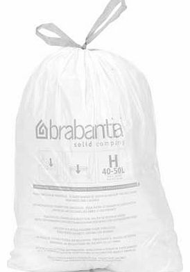 50 Litre Trio Bin Liner Pack - White