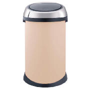 50l Touch Bin Almond/ Brilliant Steel