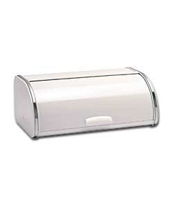 Brabantia White Steel Roll Top Bread Bin