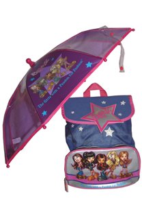 BRATZ denim fashion backpack and co-ordinating umbrella