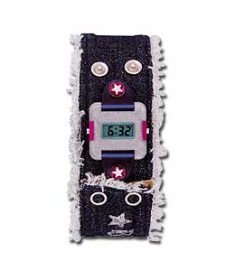 Girls Denim Strap Watch