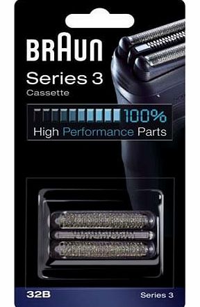  32B SERIES 3 BLACK SHAVER FOIL CUTTER CASSETTE HEAD PACK