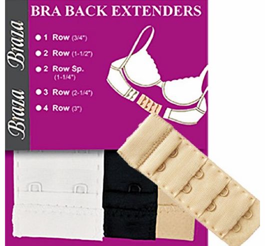 Bra Back Extenders2 Hook 1.5 inch Assorted 3pc