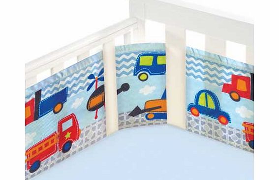 BreathableBaby 4 Sided Cot Liner - Beep Beep