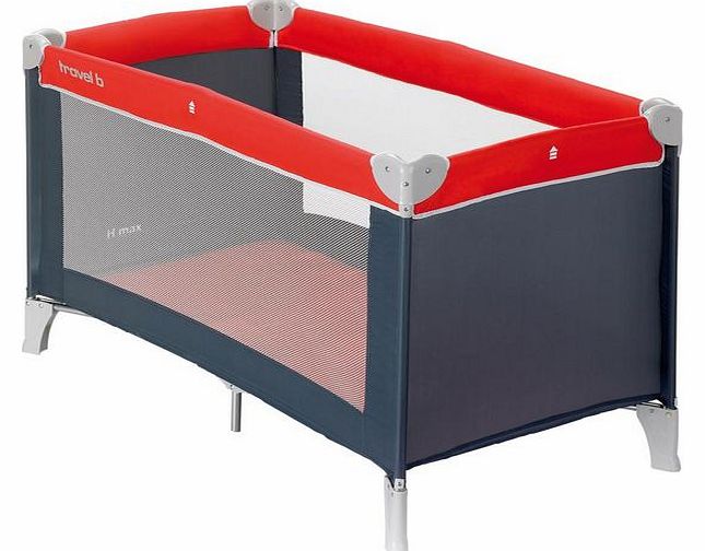 BREVI Travel Cot Travel B 374 Rosso/Grigio Travel B