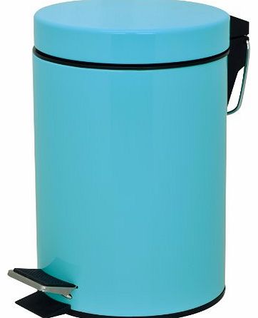 Bathroom Pedal Bin, 3 L, Blue