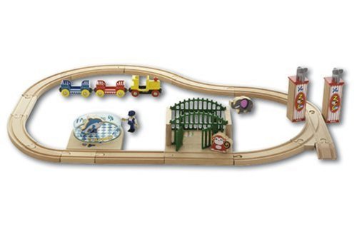 33008 Wooden Railway Zoo Garden Set