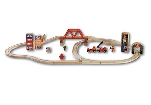 33013 Wooden Railway City Rescue Set