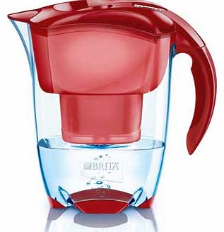 BRITA Elemaris Meter Cool Water Filter Jug - Red