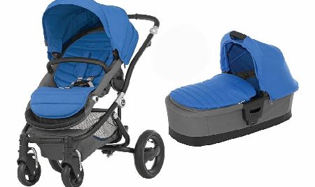 Britax Affinity Black Frame Pram Blue Sky 2014