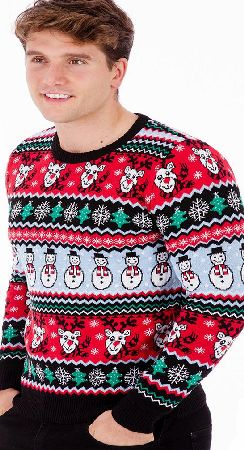 British Christmas Jumpers Unisex Black Retro Comic Christmas Jumper from