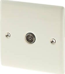 British General, 1228[^]48682 1-Gang TV Coaxial Socket Cream